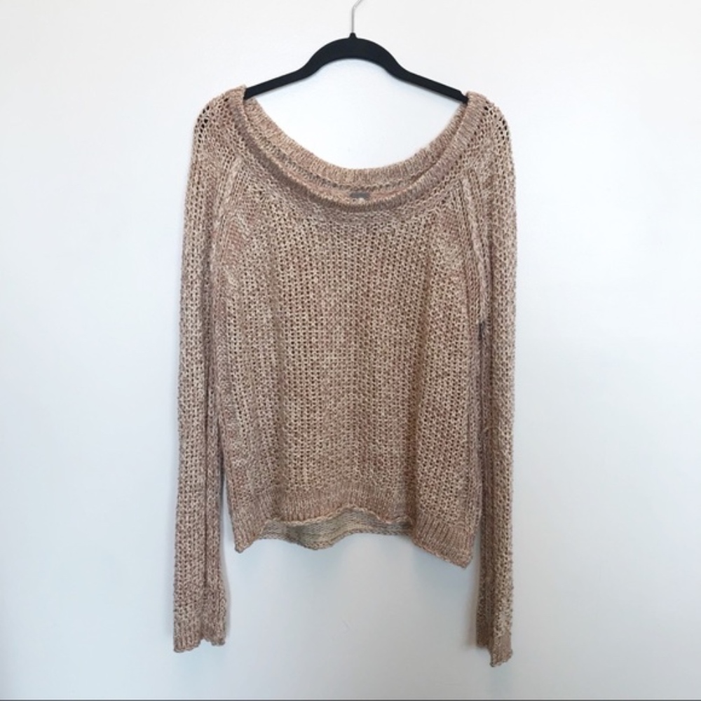 Free People | Tan Knit Sweater